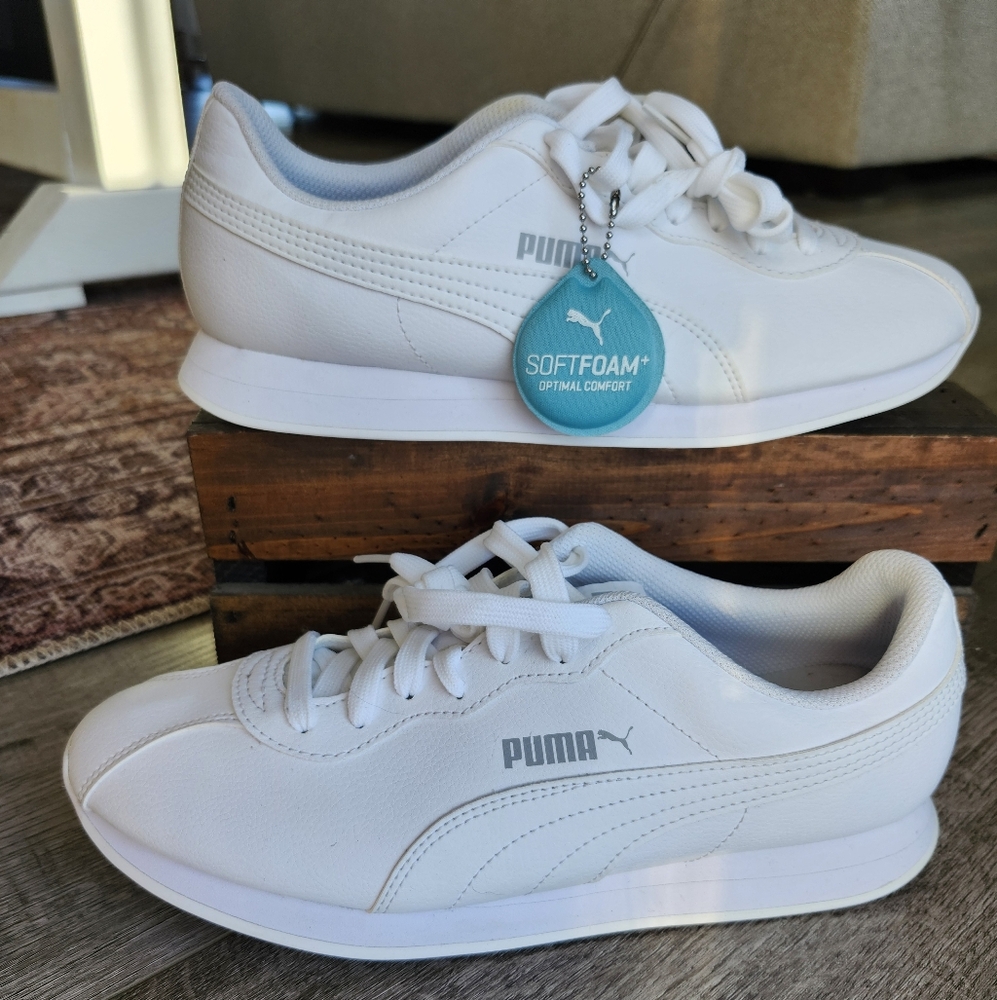 Men's Puma Classic White SoftFoam Sneakers Size 9.5